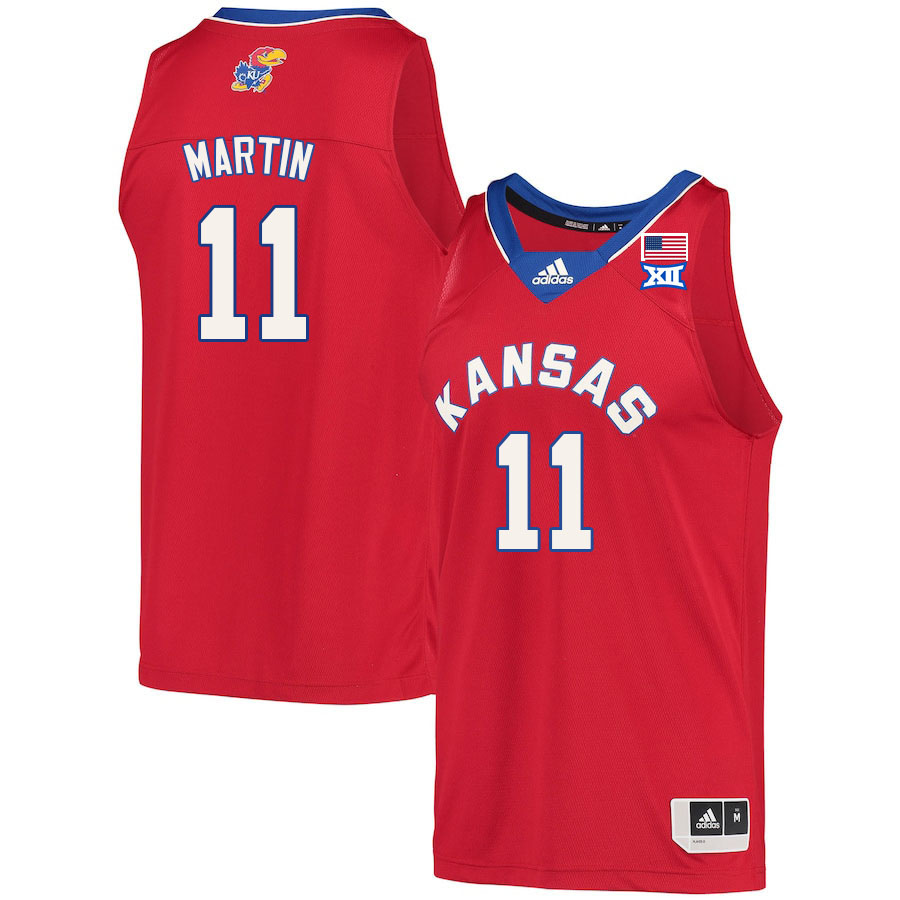 Men #11 Remy Martin Kansas Jayhawks College Basketball Jerseys Sale-Red - Click Image to Close